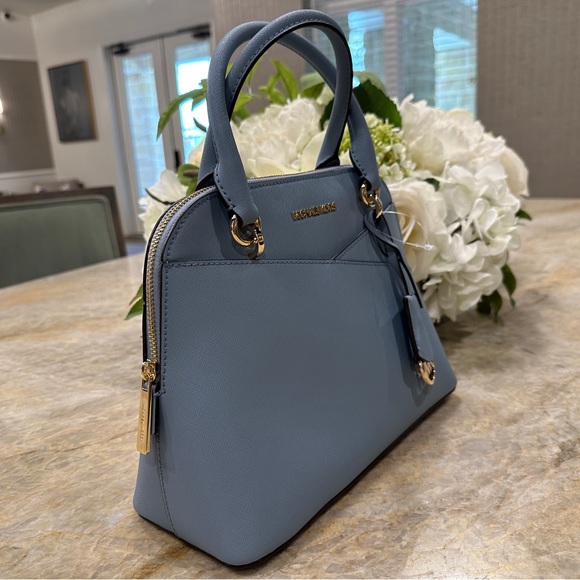 Michael Kors Jet Set Travel Medium Saffiano Leather Dome Satchel Crossbody Bag - Picture 6 of 12